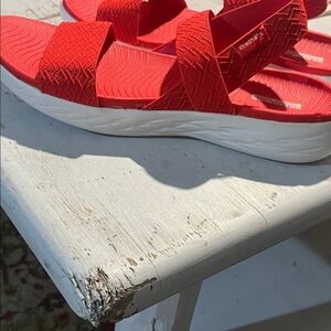 Red Platform Sport Sandals